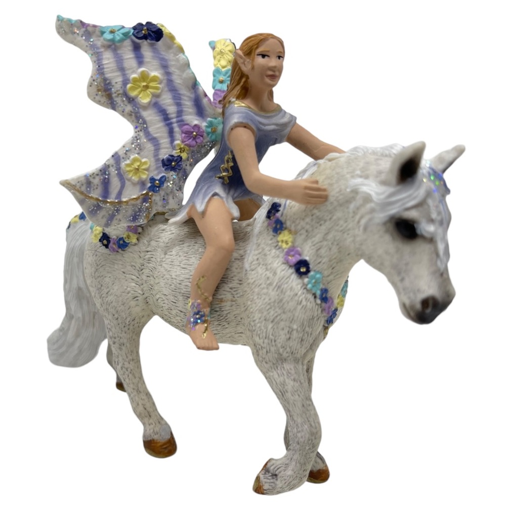 Vintage Schleich Oleana Magical Elf Flower Fairy Horse Retired Toy Model Figure
